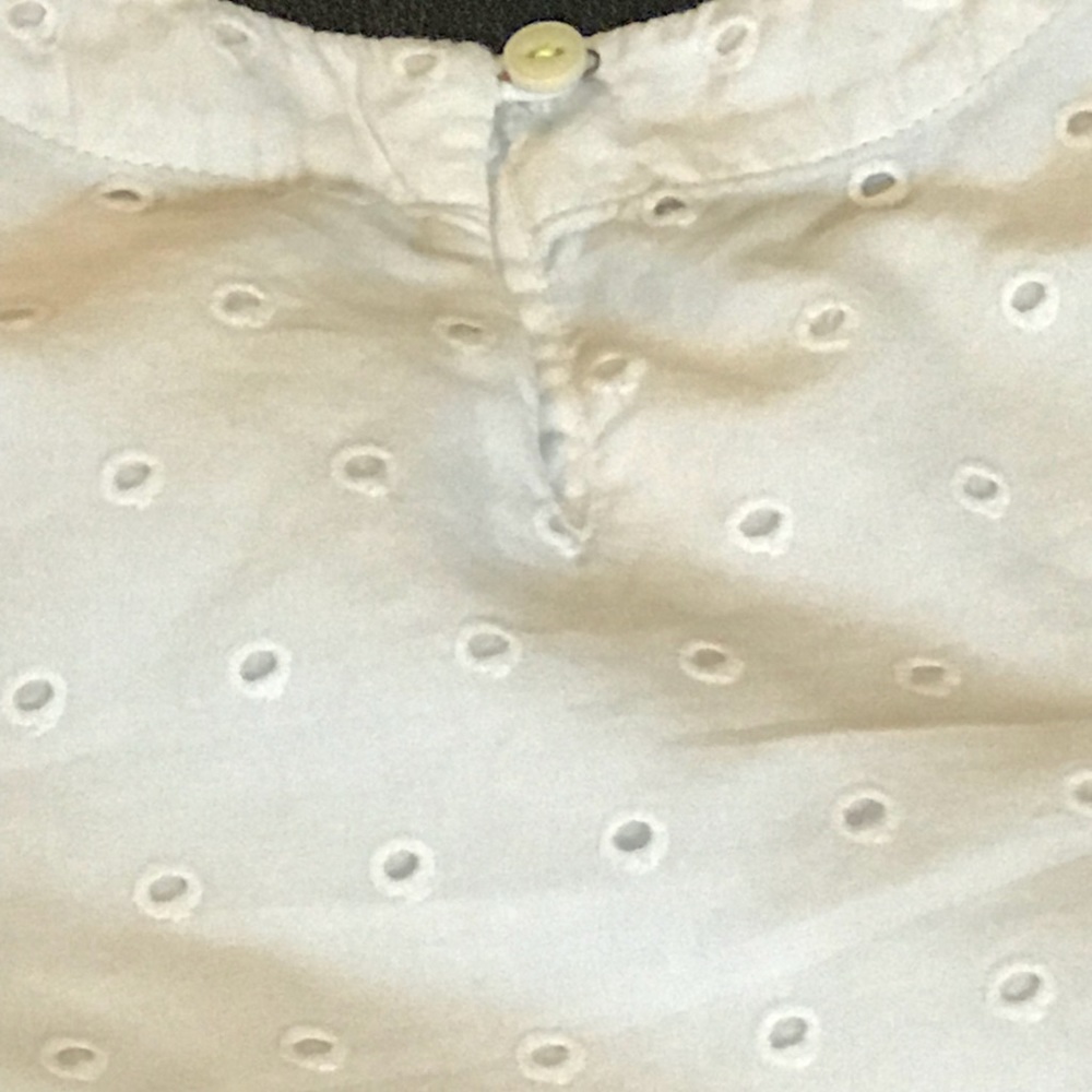 J. Crew Crewcuts Girl’s White Short Sleeve Top - Picture 6 of 8